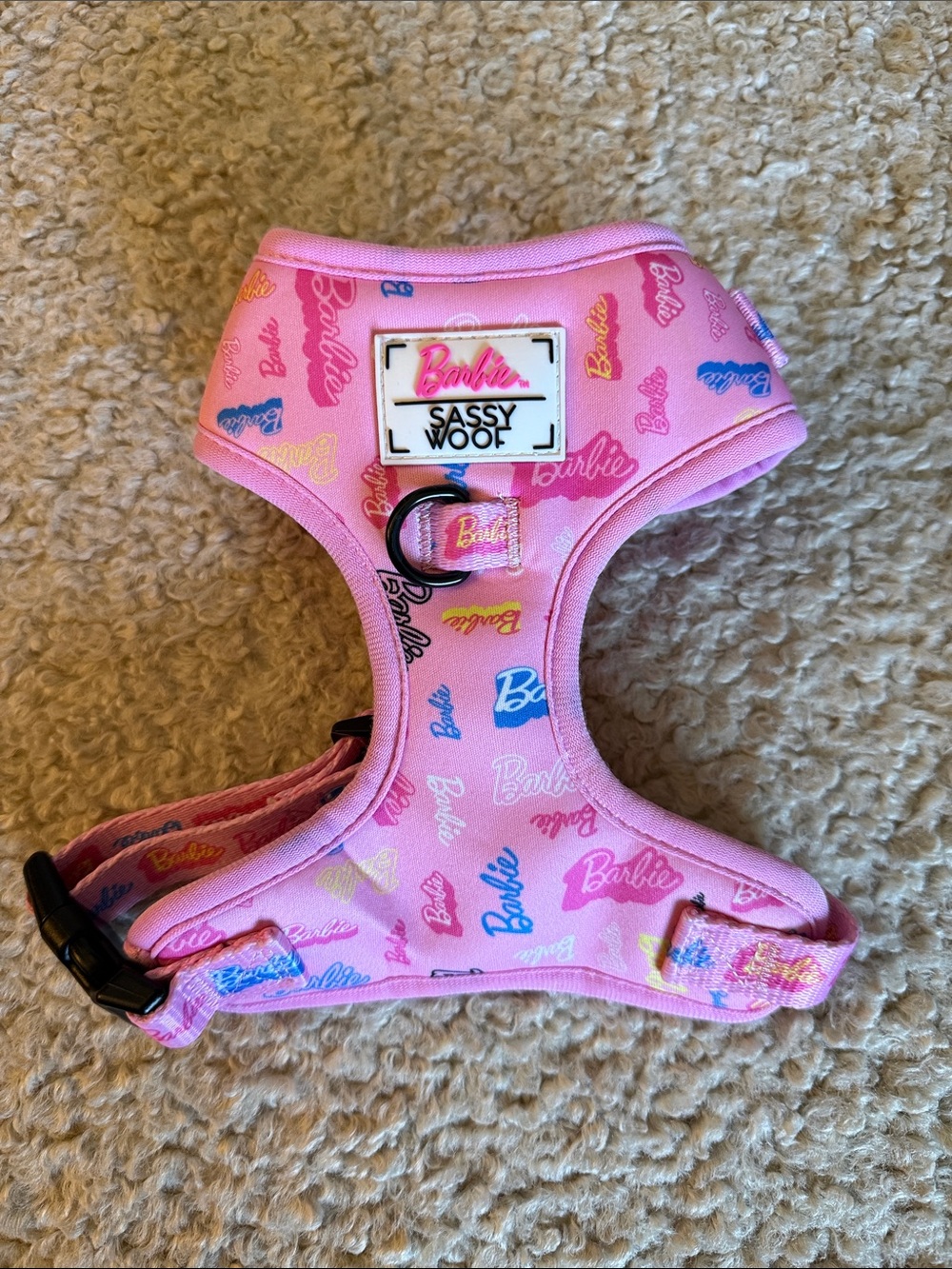 Barbie x Sassy Woof Pink Dog Harness size XS